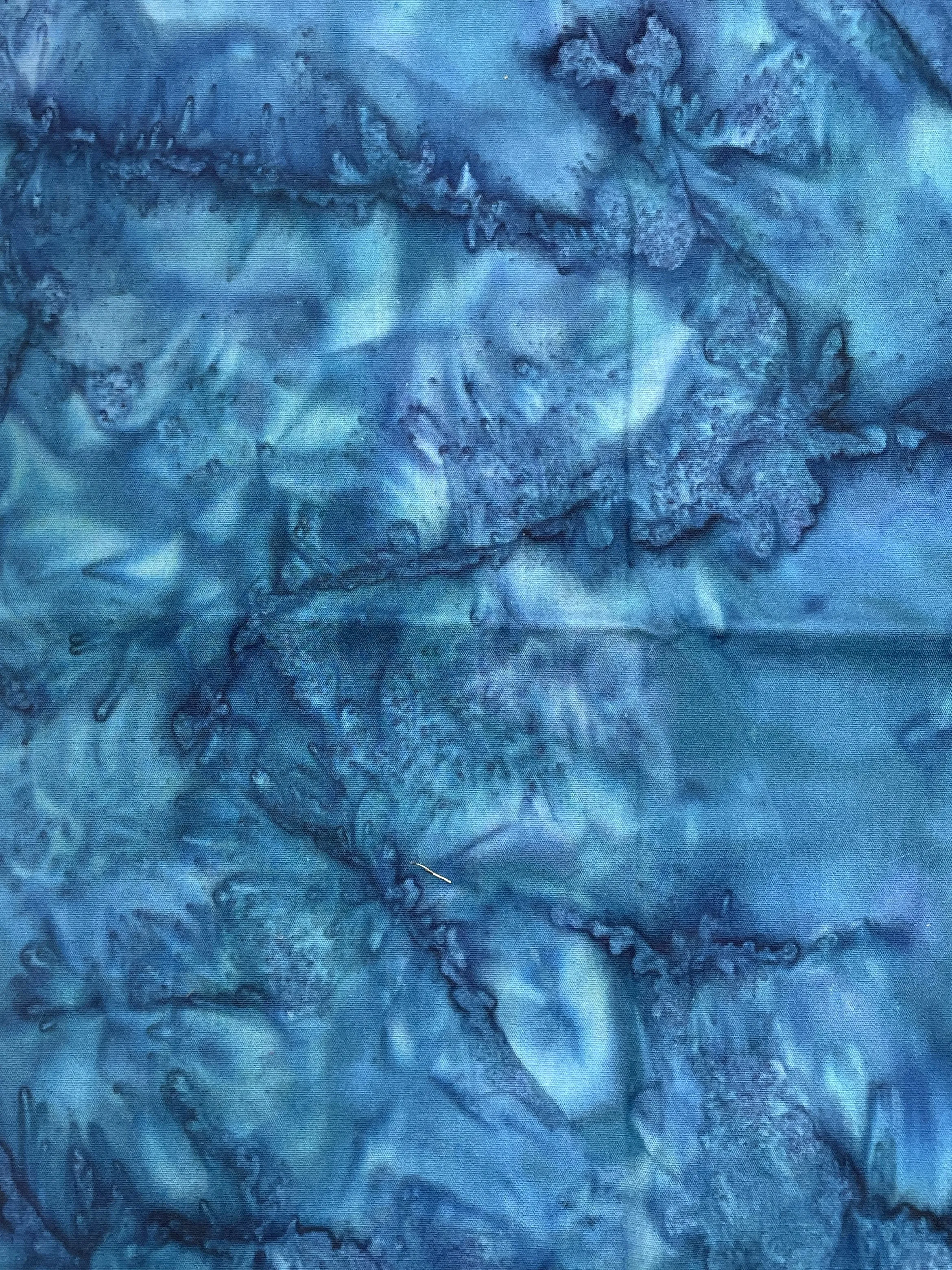 1 5/8 YD Batik Cotton - Blues