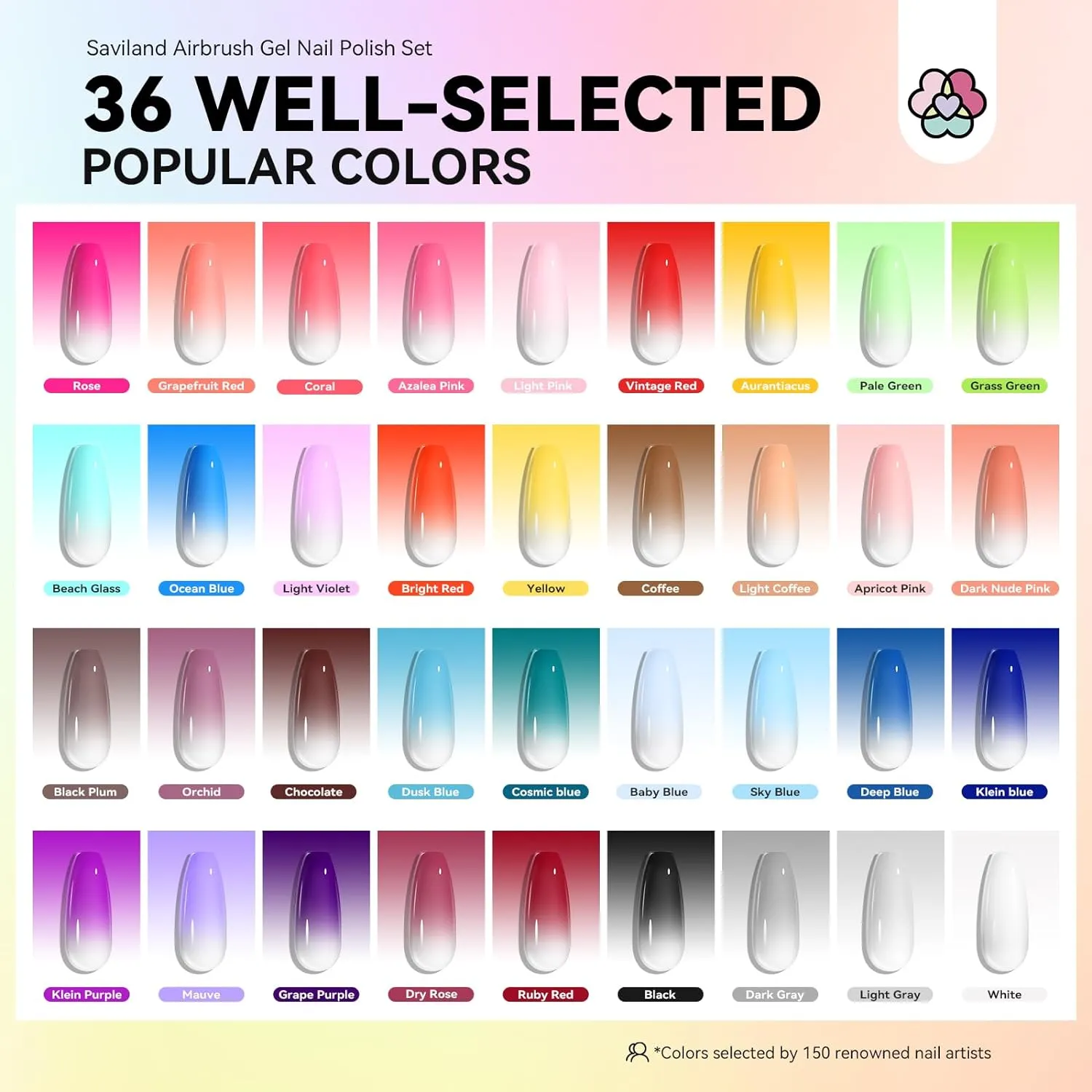 36-Colors Airbrush Gel Nail Polish