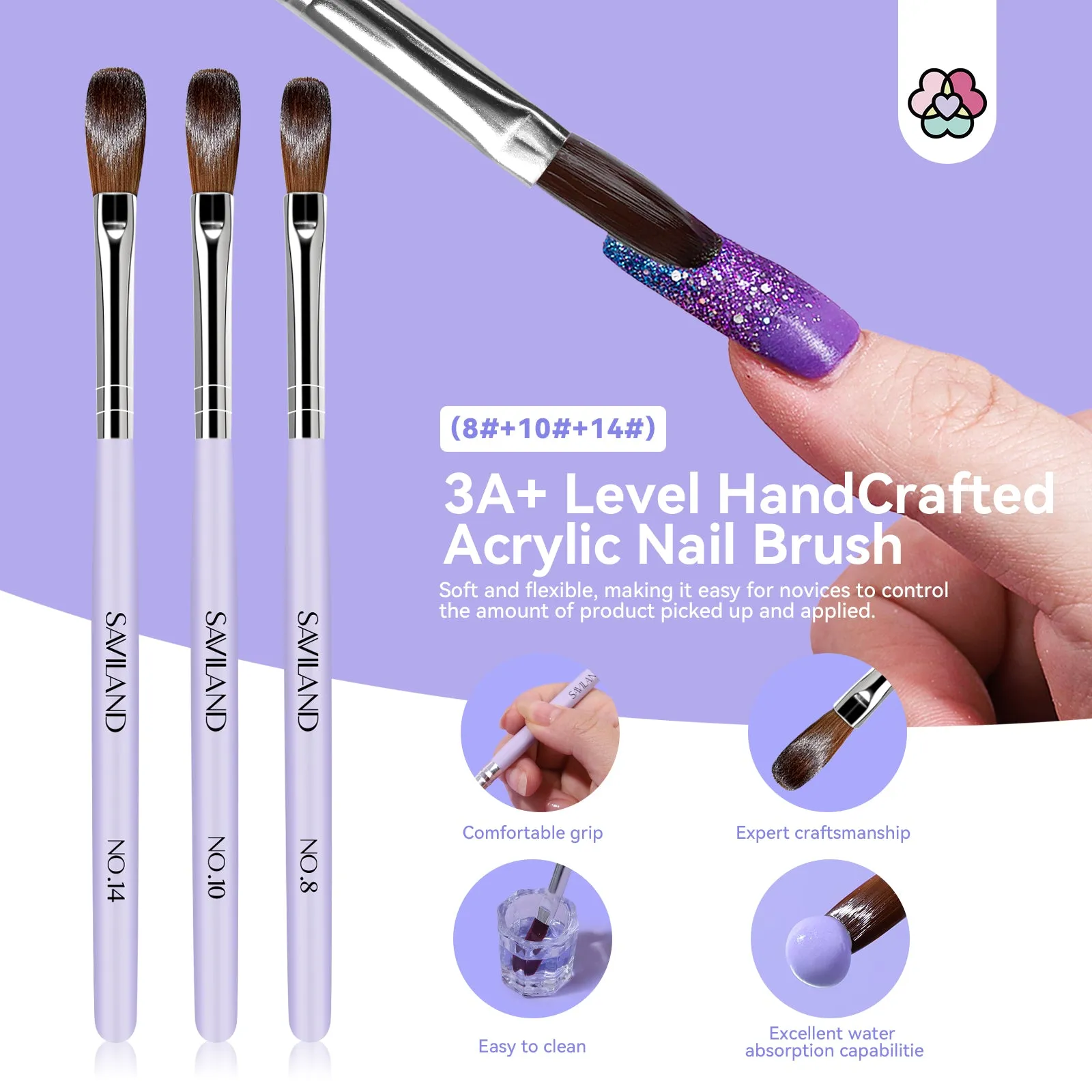 Acrylic Nail Tips and Glue Set - 250pcs, Fast-Dry Glue