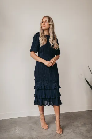 Alice Midi Dress in Navy