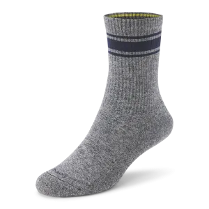 Anytime Crew Sock - Natural Grey Heather/Deep Navy