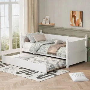 Bellemave® Twin Size Solid Wood Daybed with Trundle