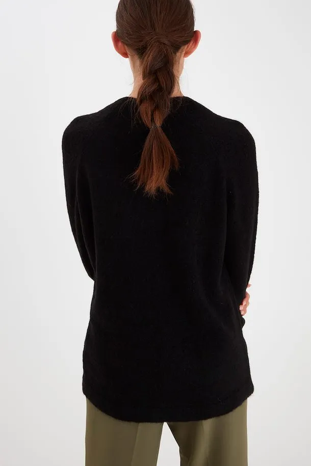 Brittney V-neck Jumper (Black)