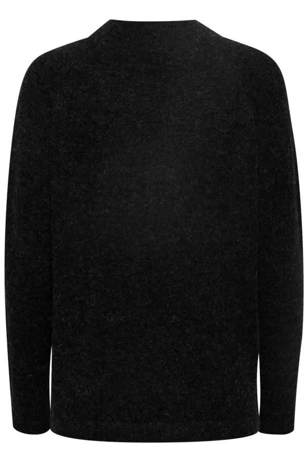 Brittney V-neck Jumper (Black)