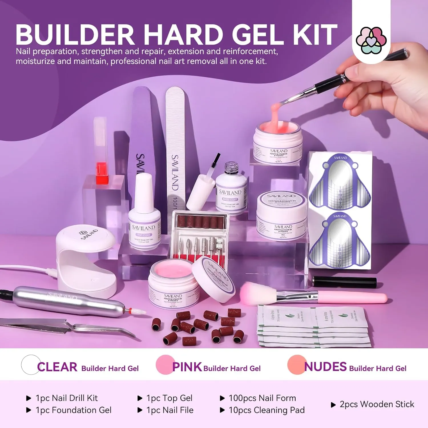 Builder Nail Gel Kit with Nail Drill