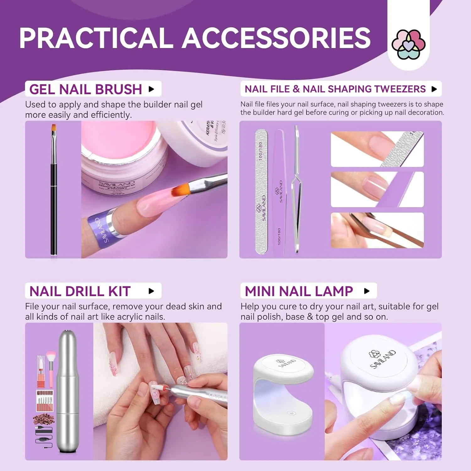 Builder Nail Gel Kit with Nail Drill