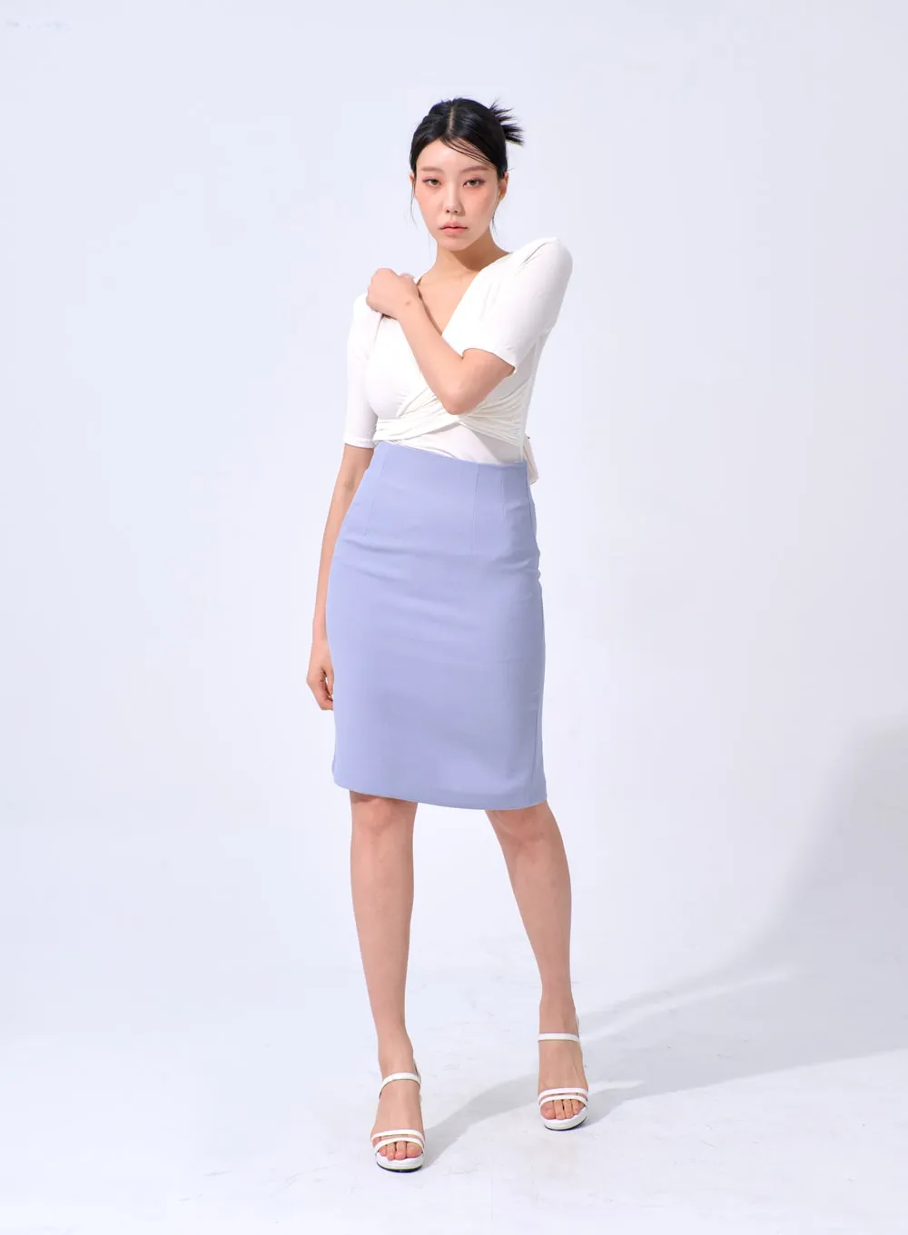 Color Midi Skirt IA324