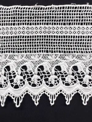 Deadstock Johnny Was 6" Cotton Victorian Inspired Lace