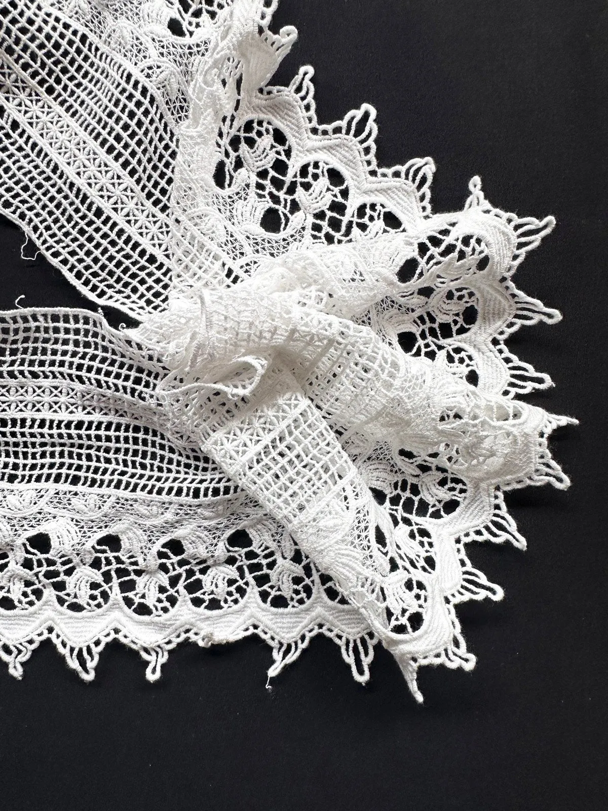 Deadstock Johnny Was 6" Cotton Victorian Inspired Lace