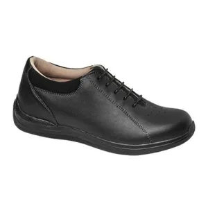 Drew Tulip Lace Up (Women) - Black Leather