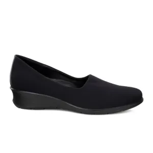 ECCO Felicia Stretch Slip On Wedge (Women) - Black/Black