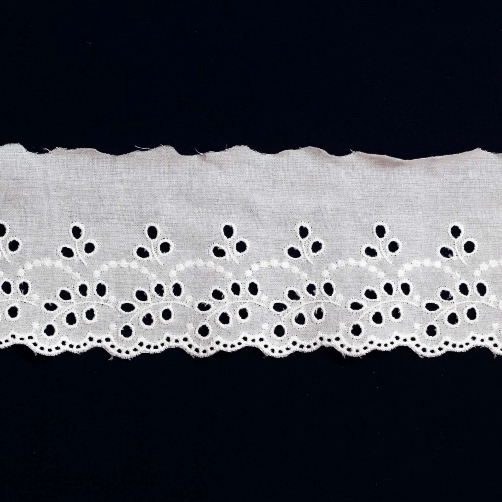 Embroidered Eyelet Edging 5738 White