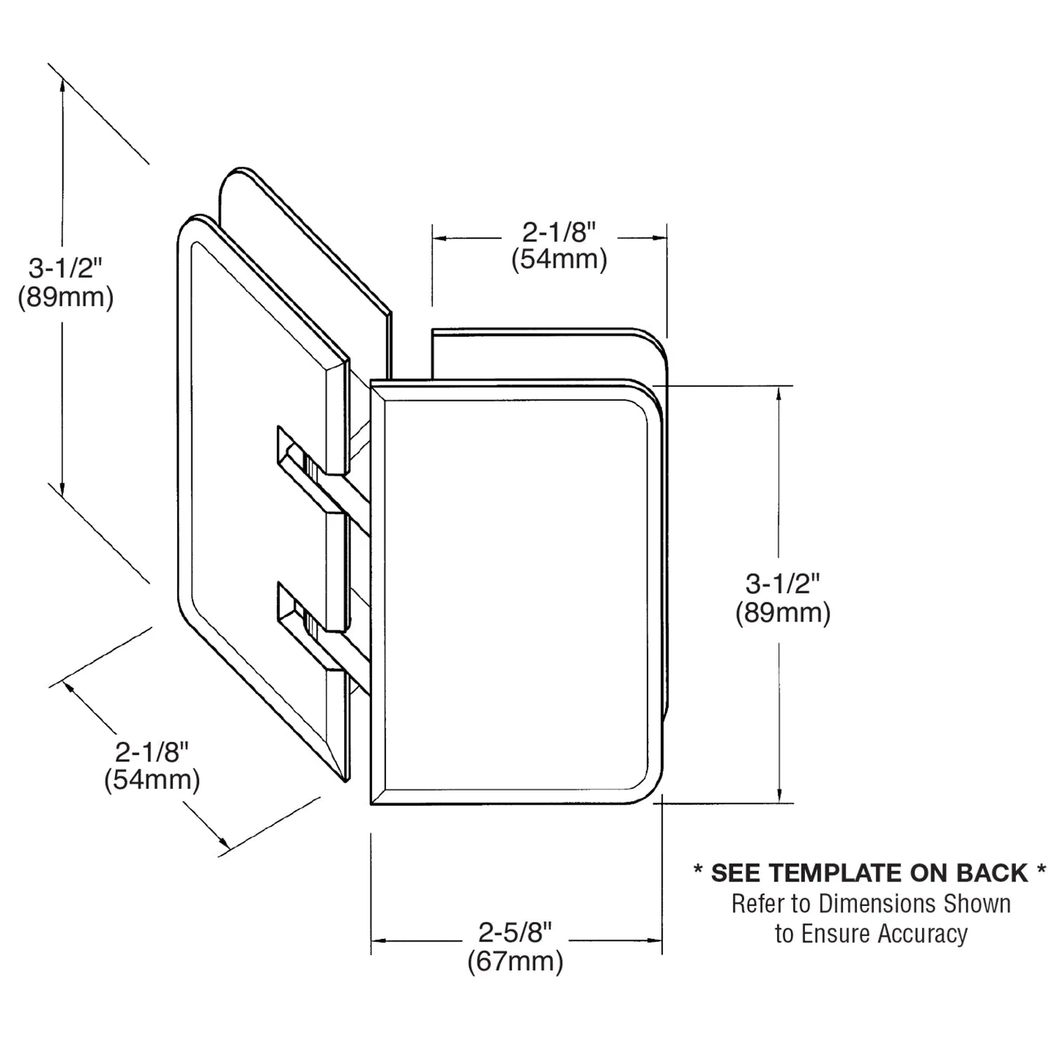 Estate 135 Series 135 Degree Glass-to-Glass Hinge