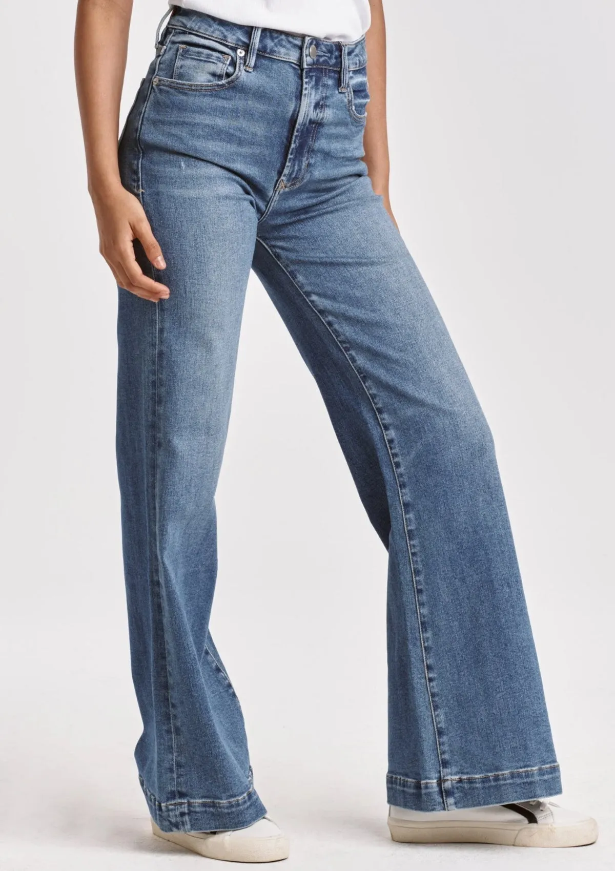 Fiona Super High Rise Wide Leg Jeans