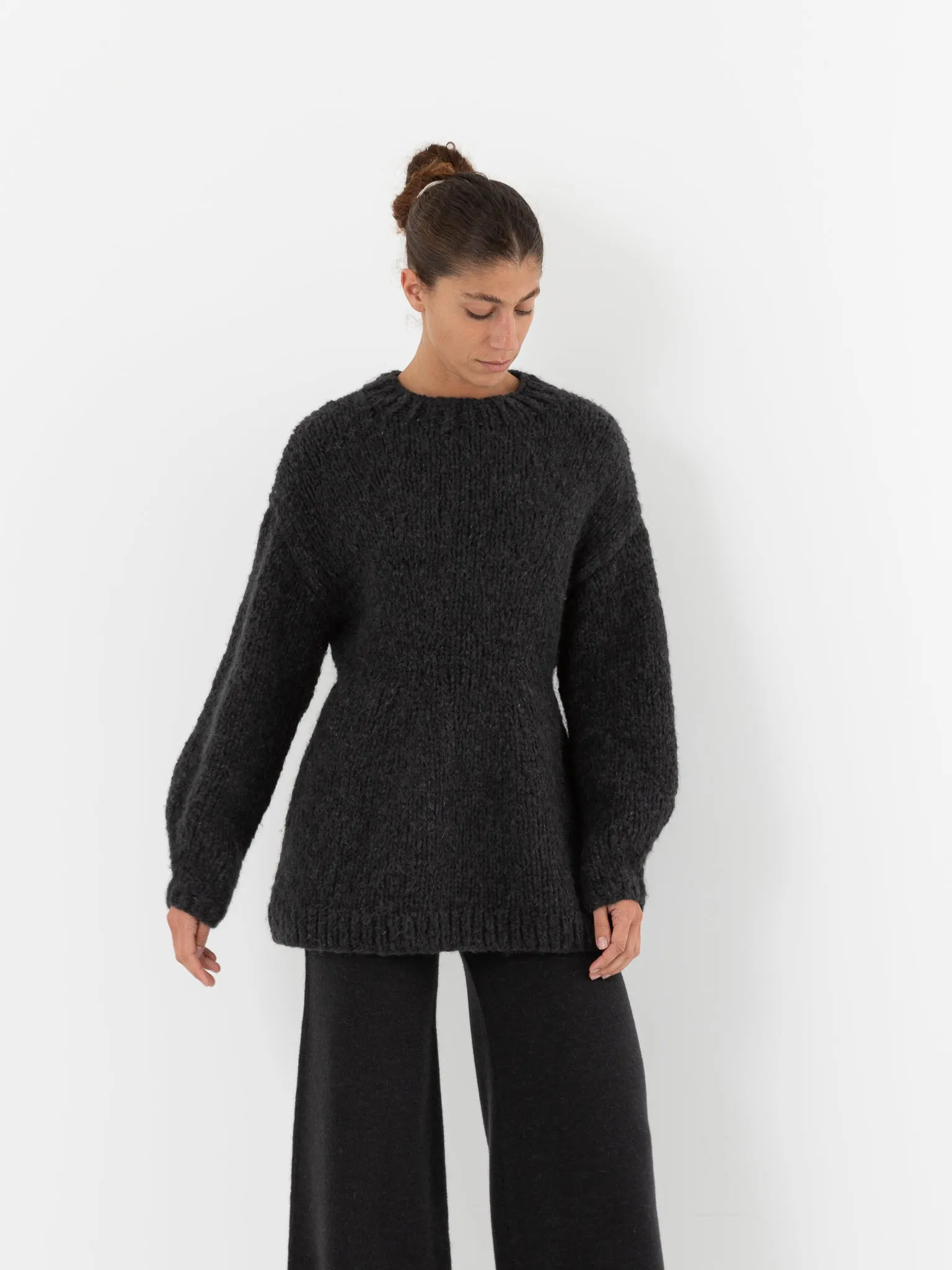 Lauren Manoogian Handknit Peplum Pullover