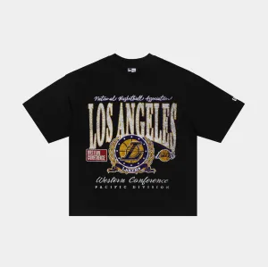 Los Angeles Lakers Oversized Mens Short Sleeve Shirt (Black/Purple)