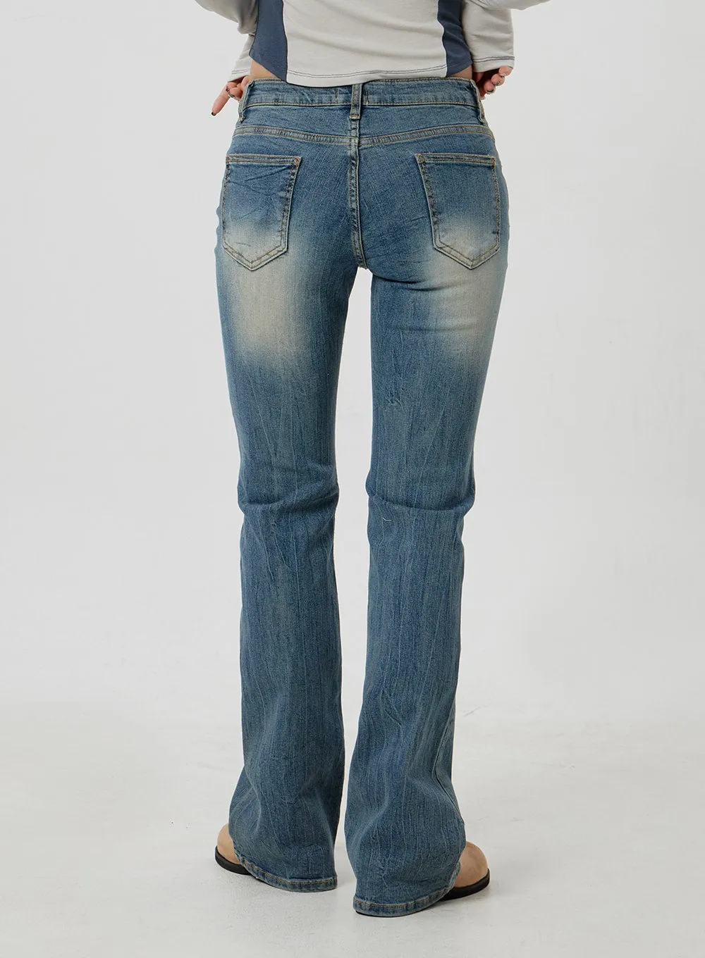 Low Rise Bootcut Jeans CF302