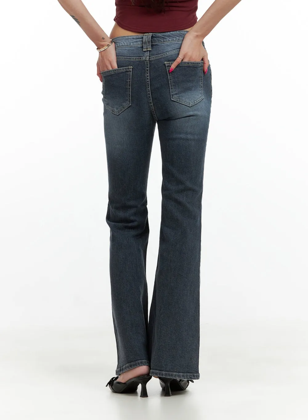 Low Rise Bootcut Jeans CU417