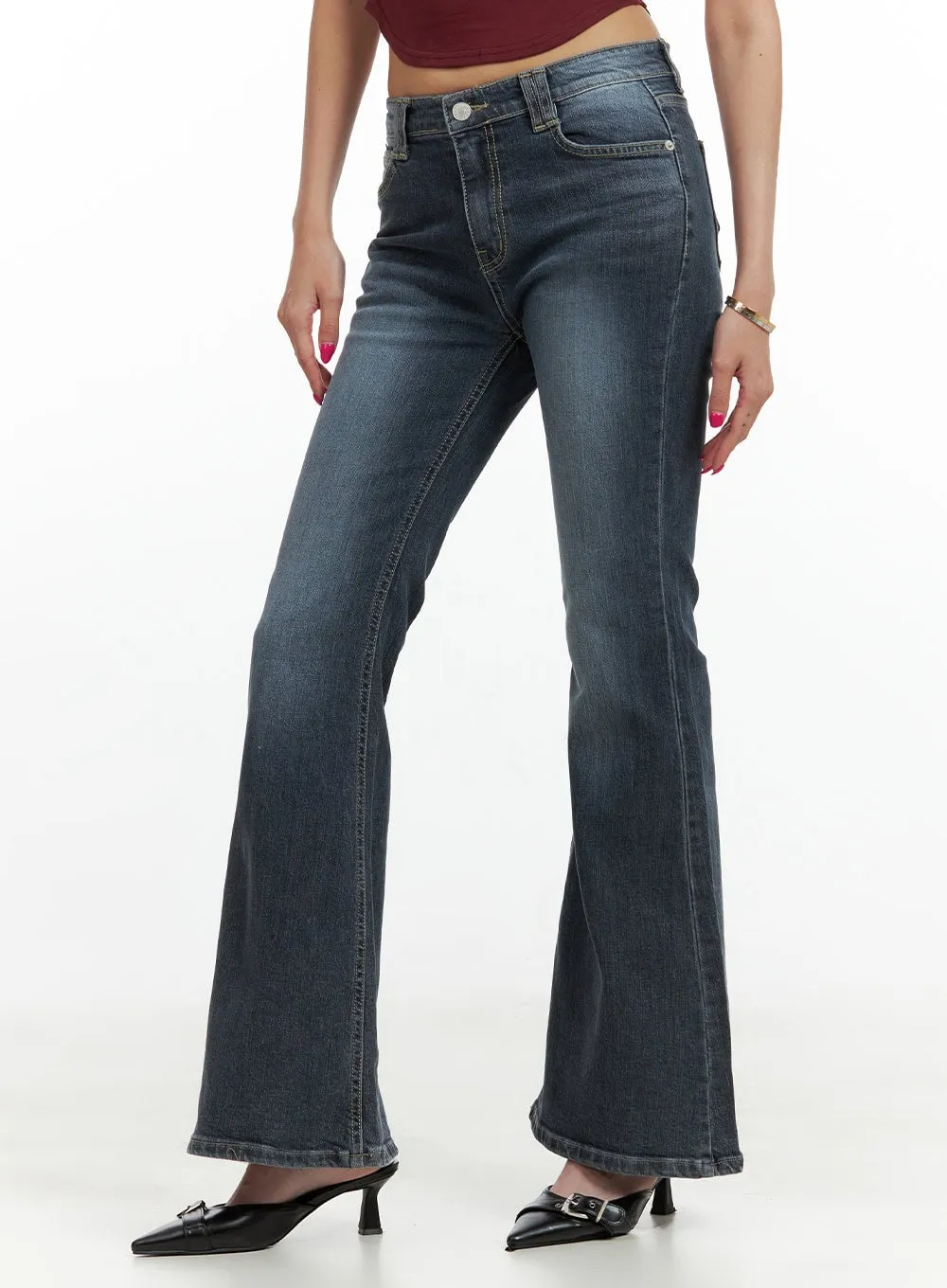 Low Rise Bootcut Jeans CU417