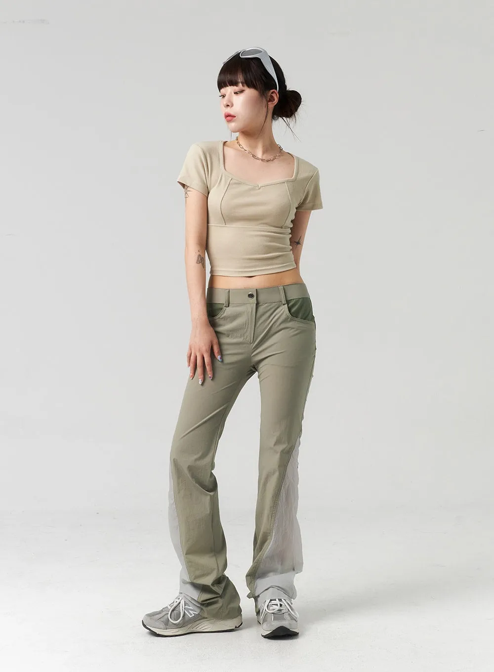 Low Rise Bootcut Pants CL317