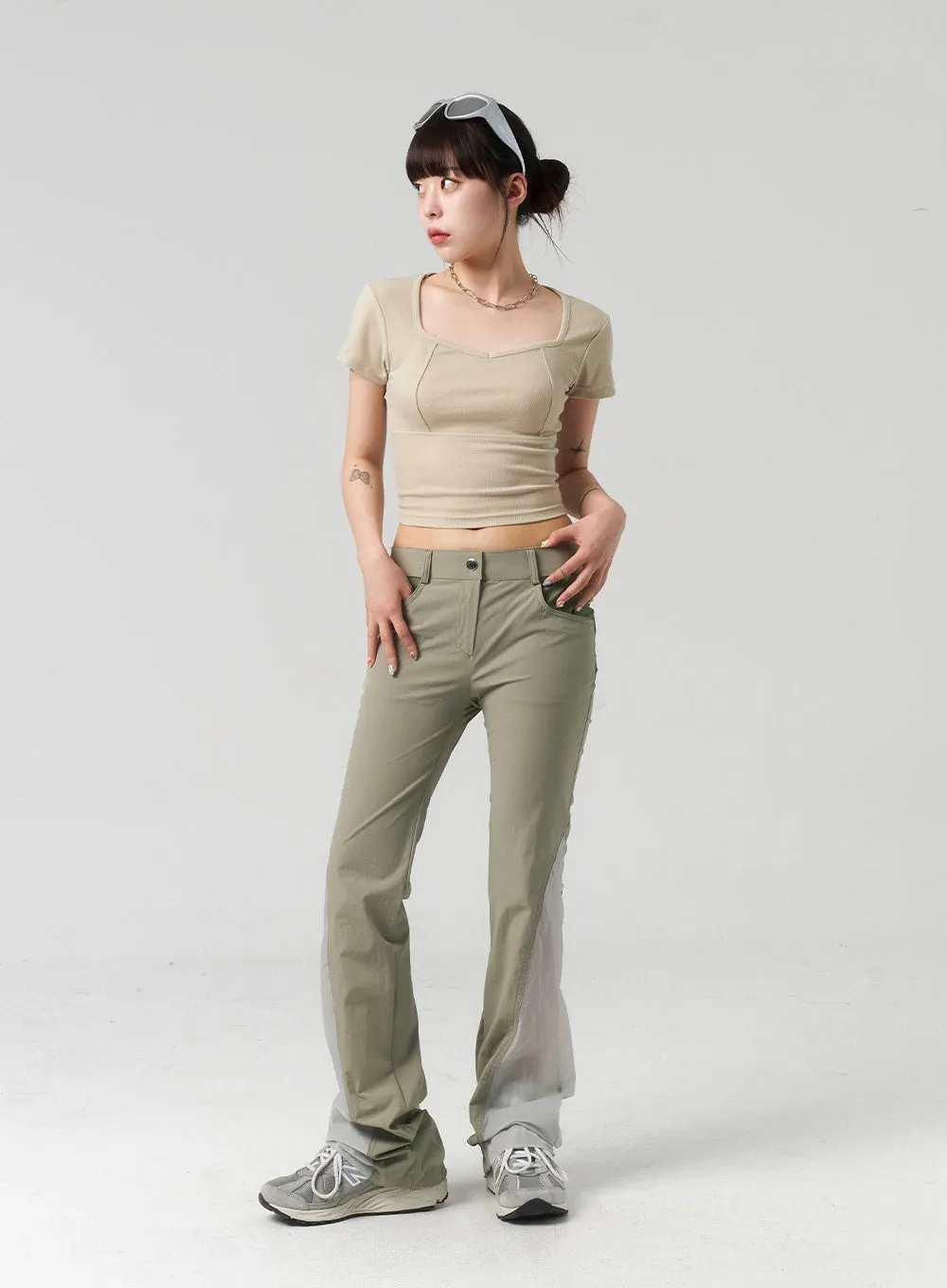 Low Rise Bootcut Pants CL317