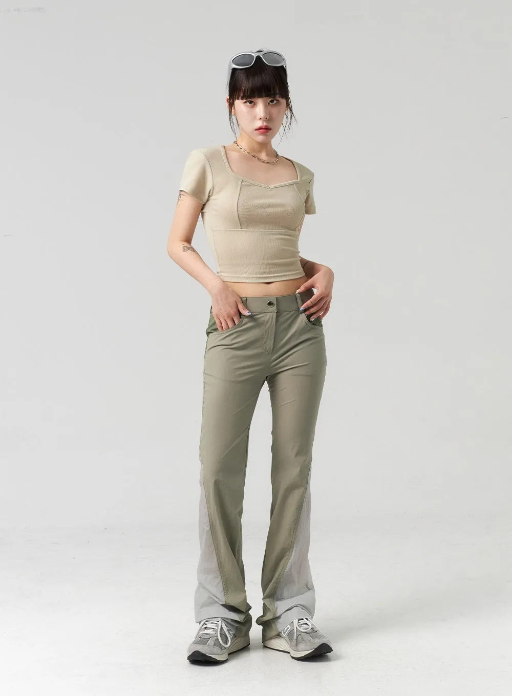 Low Rise Bootcut Pants CL317