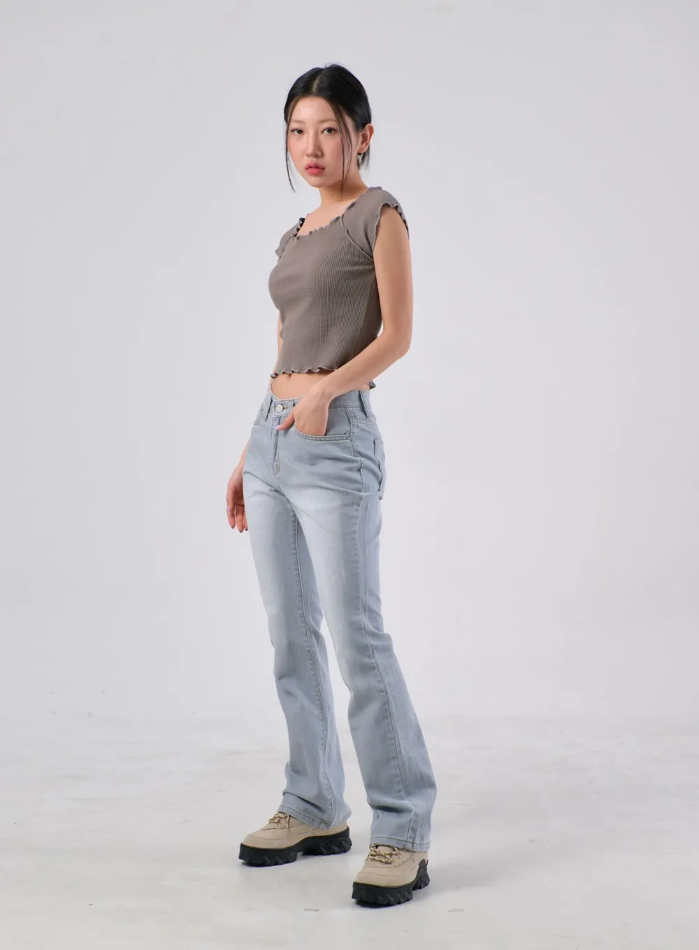 Low Rise Bootcut Pants IA305