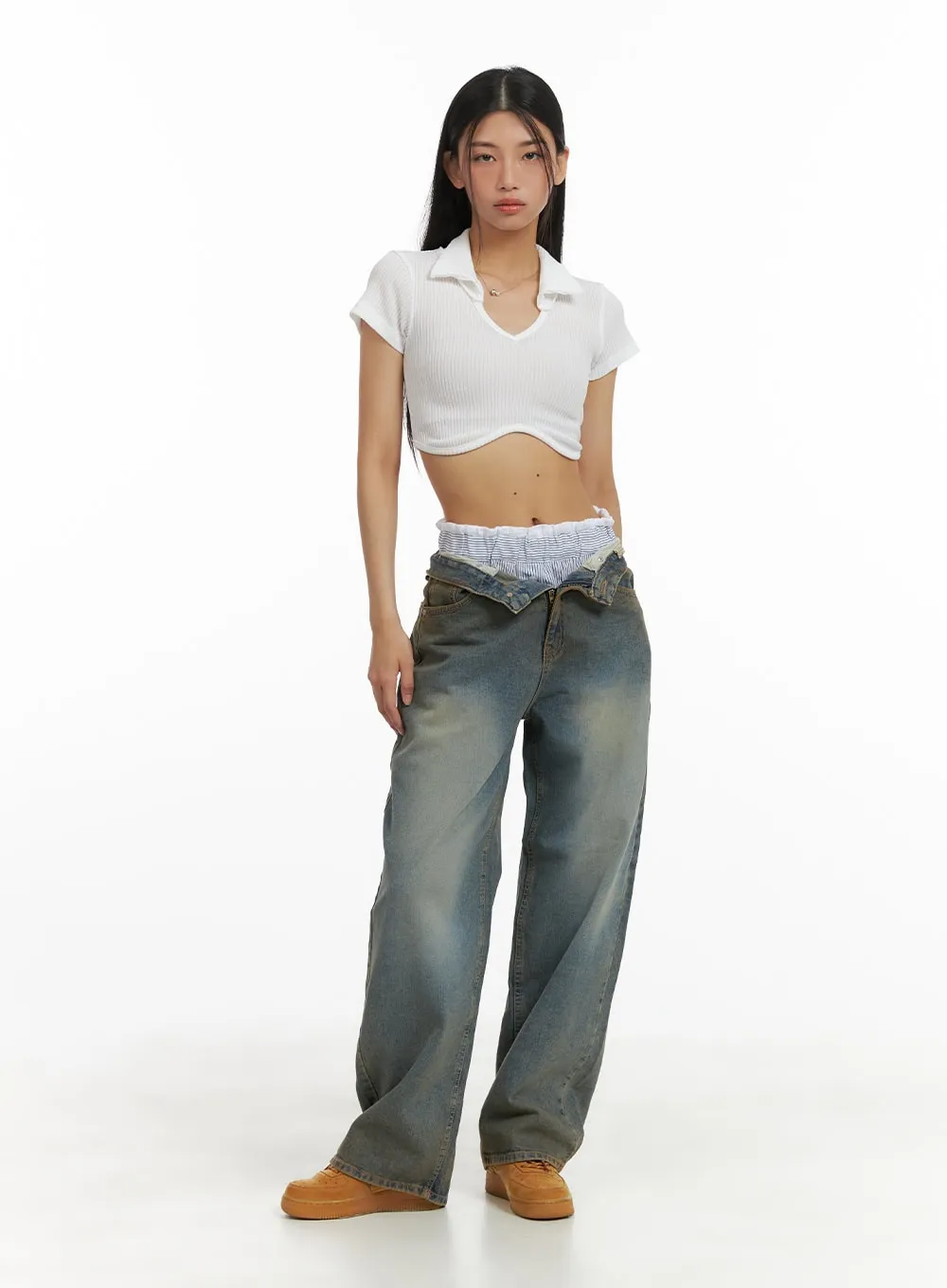 Low Rise Straight Jeans CA424