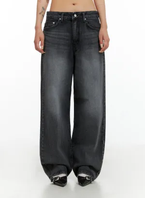 Low Rise Wide Leg Jeans CL415