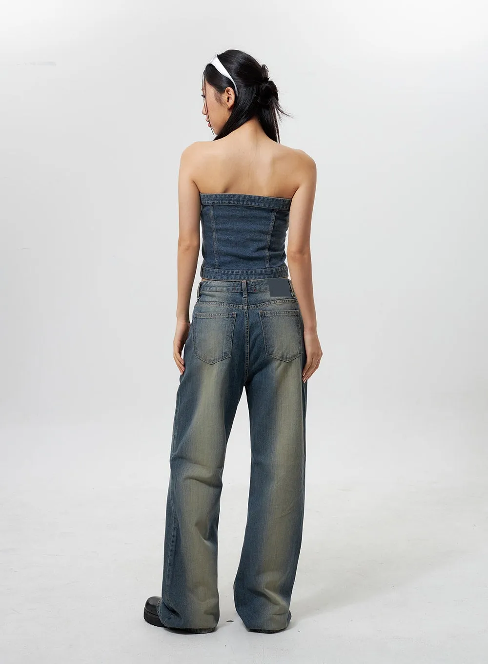 Low Rise Wide Leg Jeans CY323