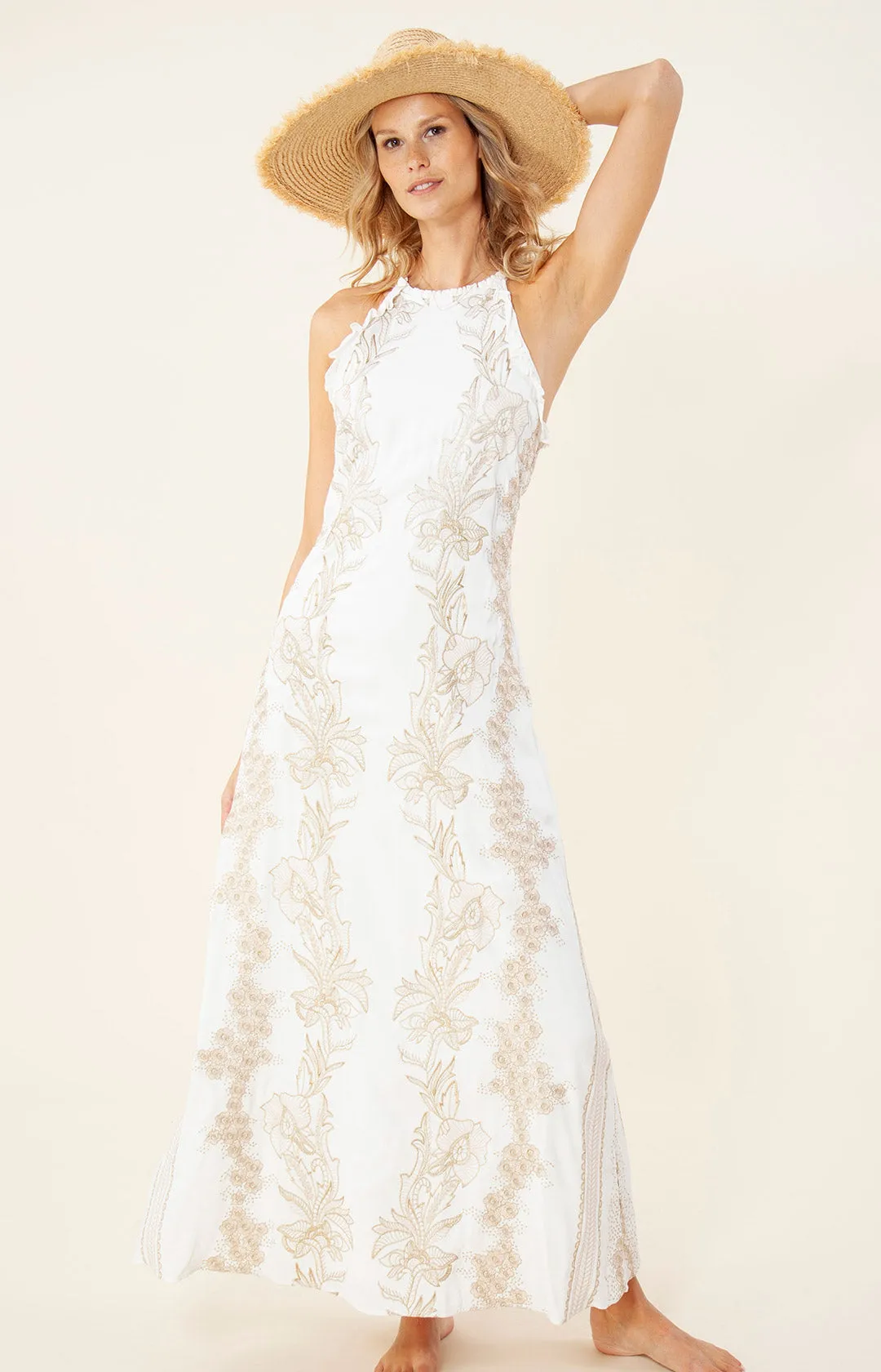 Luciana Embroidered Maxi