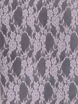 NYLON FLORAL STRETCHED LACE KNIT<br><h6>9-LILAC TAFFY<br>LACE3-DT</h6>