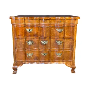 Period Dutch Rococo Walnut Commode or Chest of Drawers with Secret Drawer