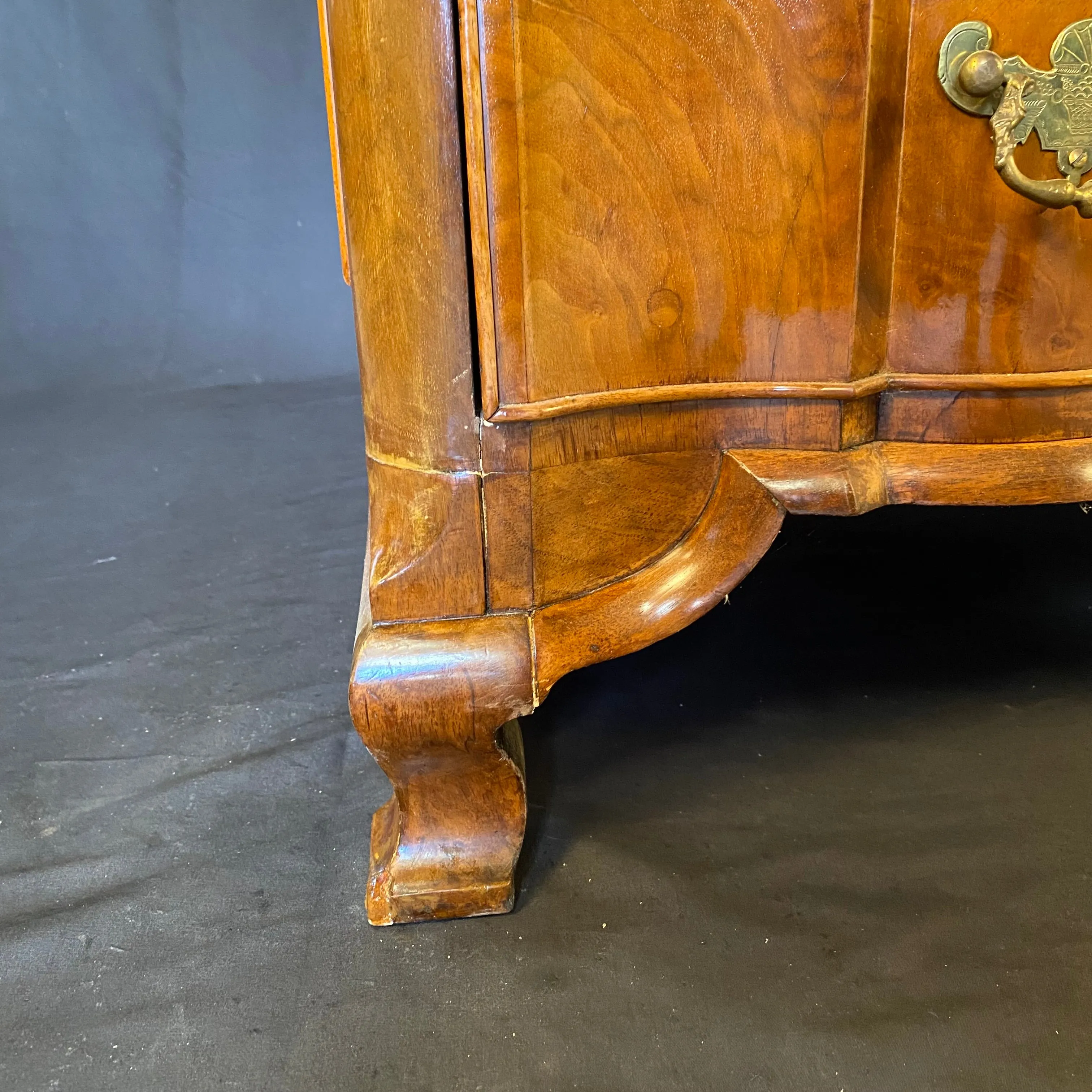 Period Dutch Rococo Walnut Commode or Chest of Drawers with Secret Drawer