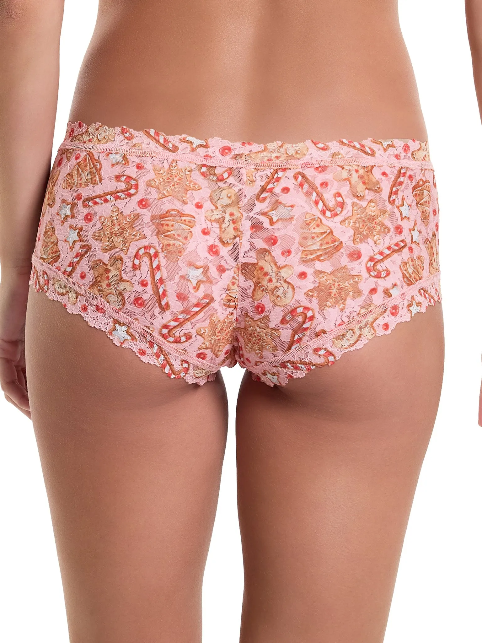 Printed Signature Lace Boyshort Gingerbread