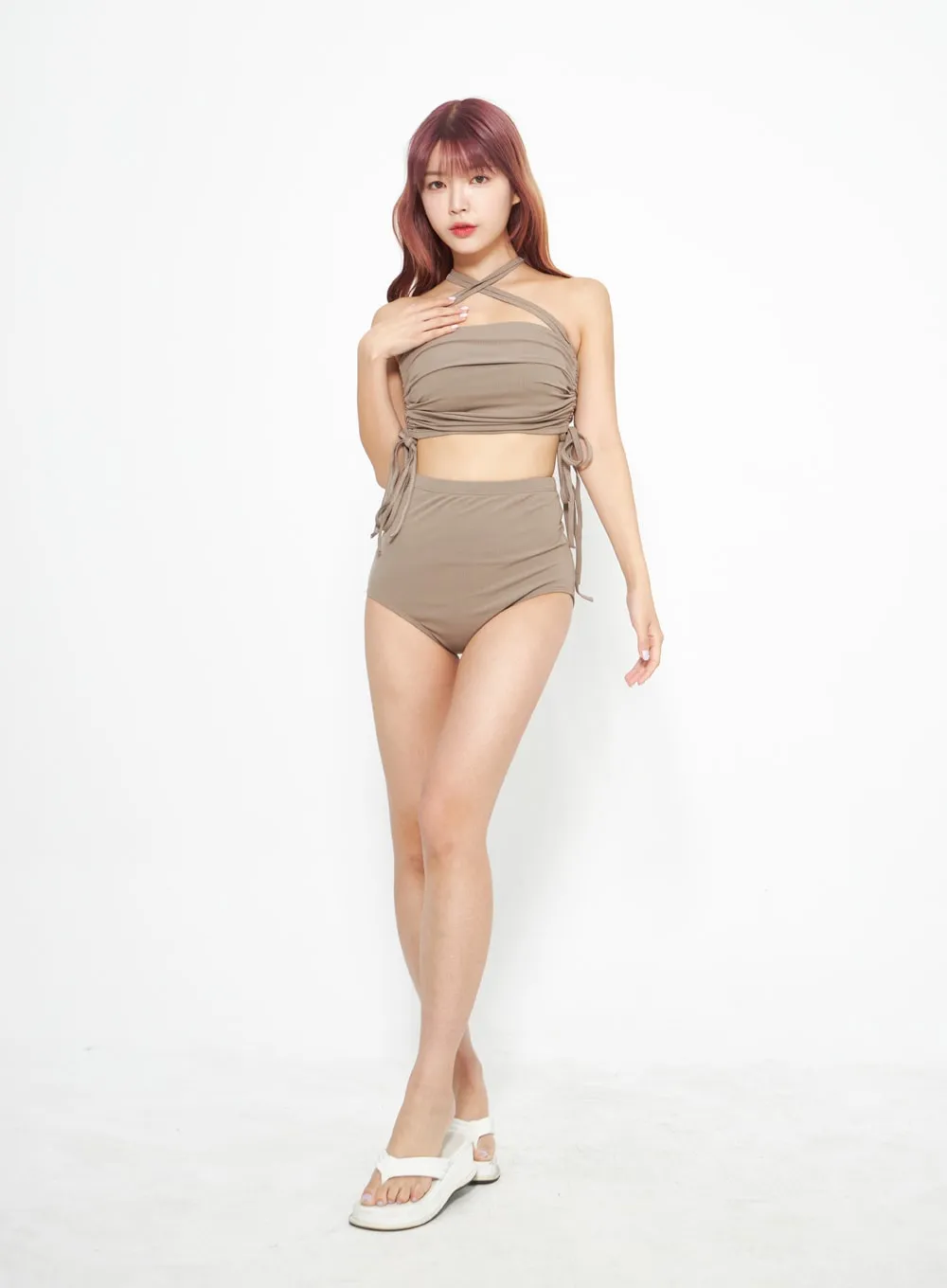 Ruched Side Bikini Set IA312