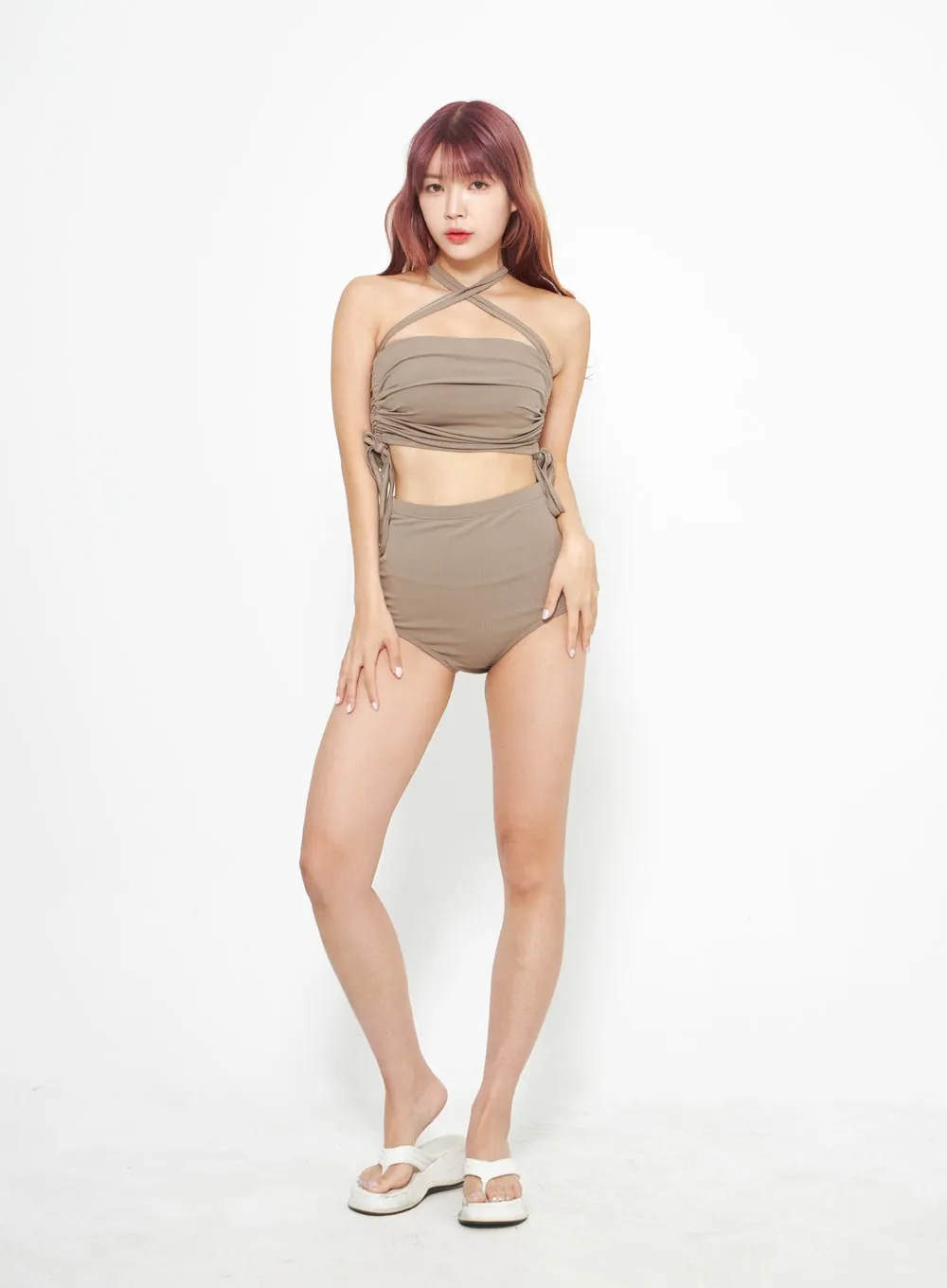 Ruched Side Bikini Set IA312