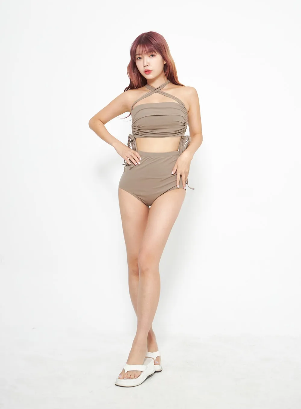 Ruched Side Bikini Set IA312