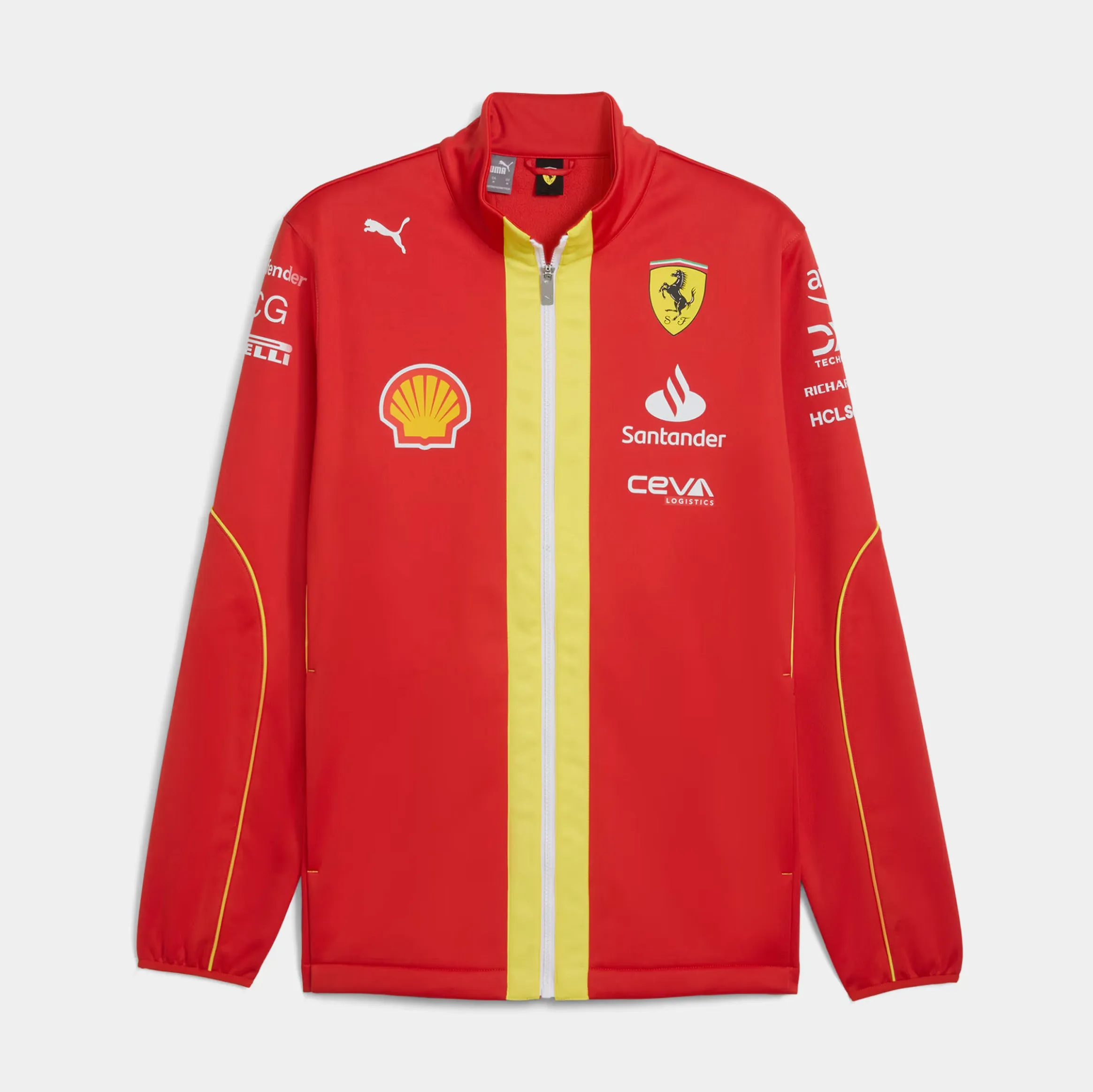 Scuderia Ferrari Replica Team Softshell Mens Jacket (Red/Yellow)