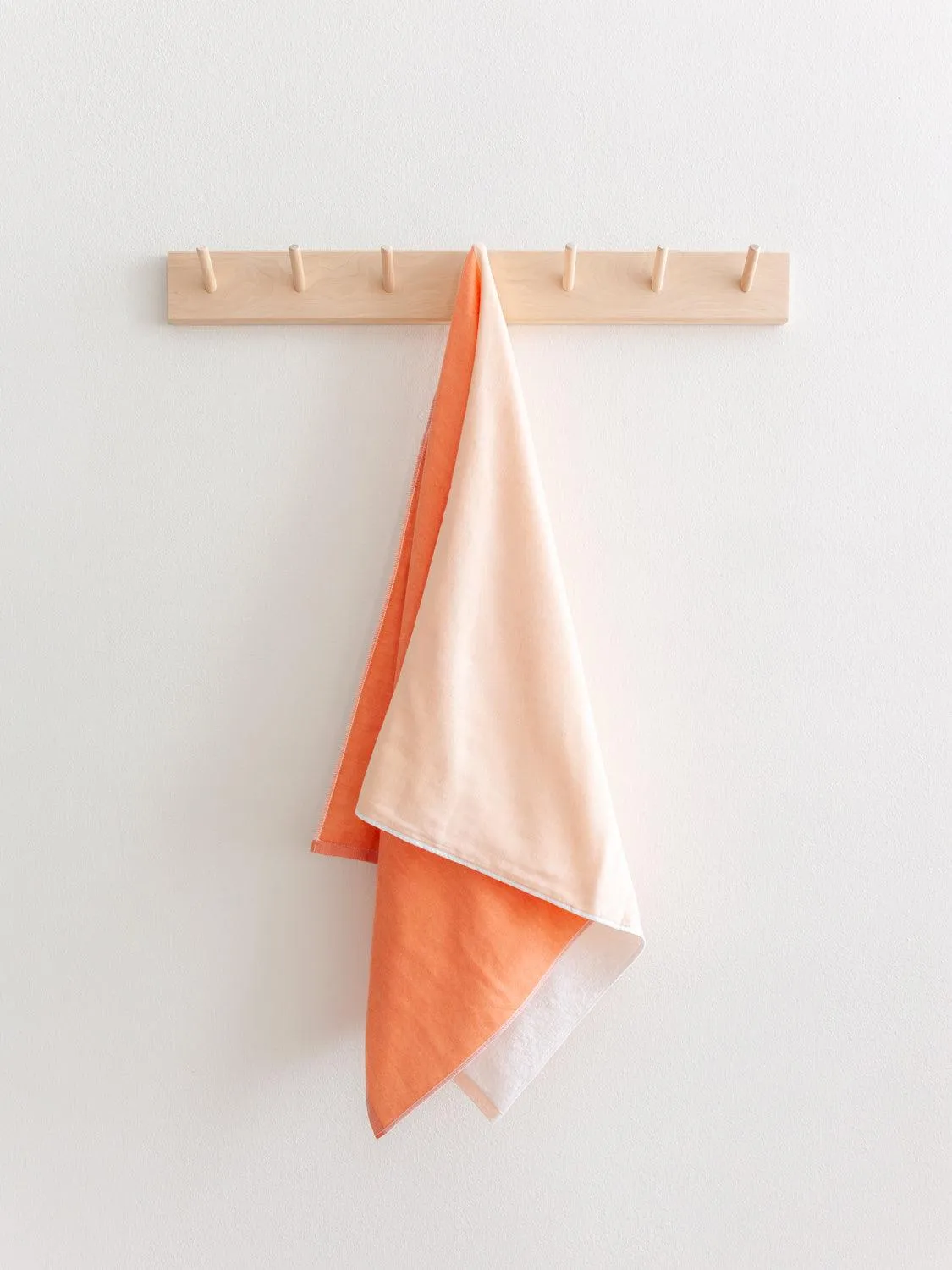 Two-Tone Chambray Towel, Orange 2