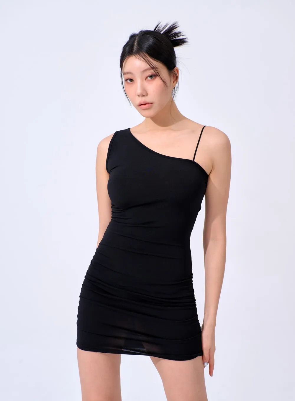 Unbalanced Strap Mini Dress IA327